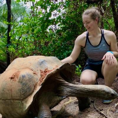 Magdalena Cygan work image touching tortoise