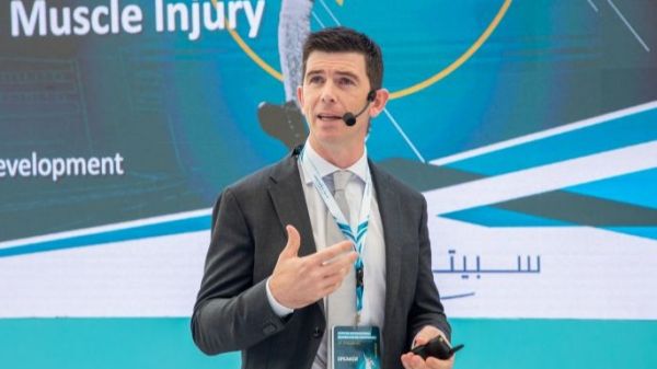 Dr Enda King speaking at a conference