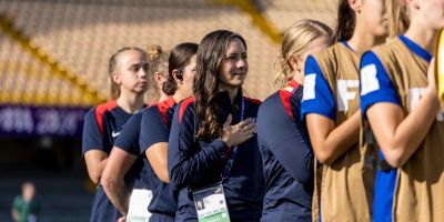Dr. Carly Day with the United States Soccer U-20 Women's National Team at the 2024 U-20 Women's World Cup