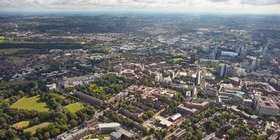 An aerial view of the Leeds city region