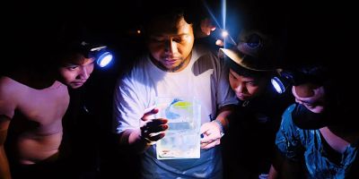 Veryl hasan and students from universitas bangka belitung observing wild caught betta burdigala