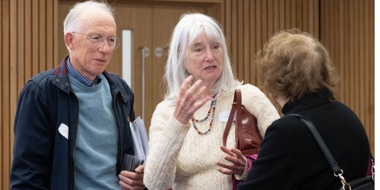 2 women and a man have a conversation at the reimagine ageing showcase