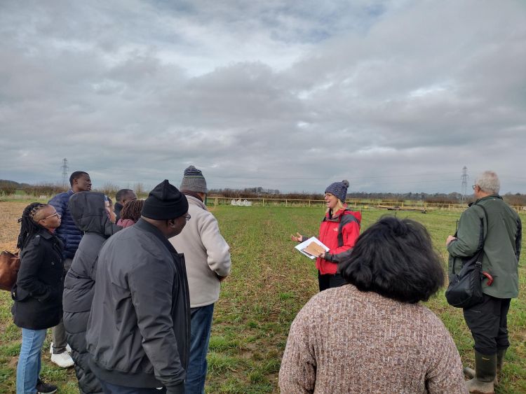 Dr Ruth Wade hosts a tour of the regenerative agriculture trial