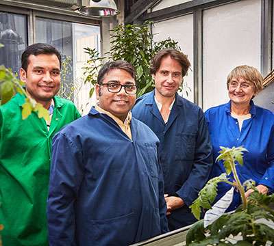 Professor Alison Baker with members from ICRISAT
